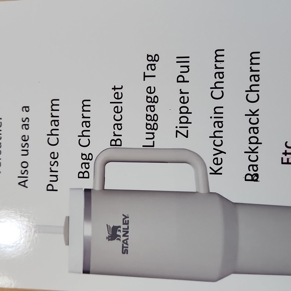 Hand Crafted Stanley Cup Charm Stainless Heart Live Love Smile Cup Handle Charm - Picture 5 of 5